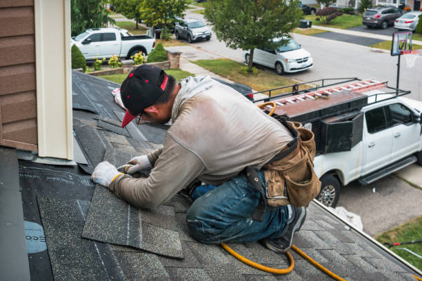 Professional Storm Damage Roof Repair technician working in Warrington, FL